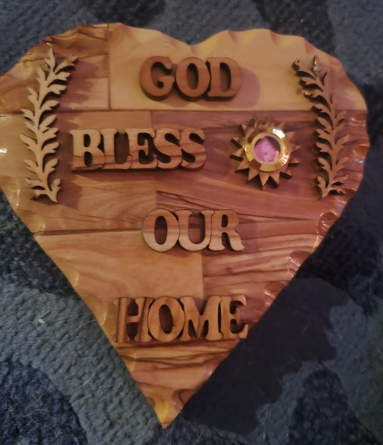 Customer photo review of Holy Land Heart Wall Plaque with Frankincense
