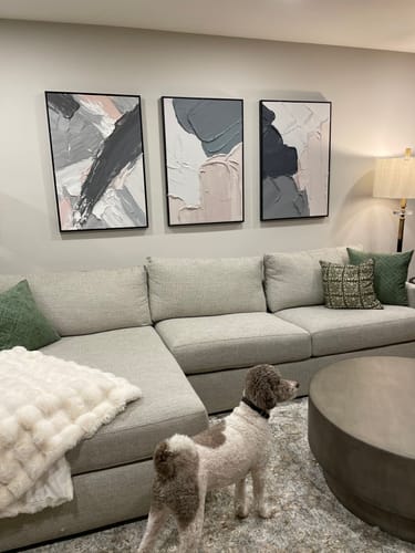 Customer review photo for Abstract Painting Set of 3 #SP079
