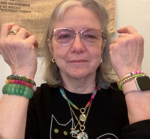 Customer photo review of Stone Bangle Bracelet