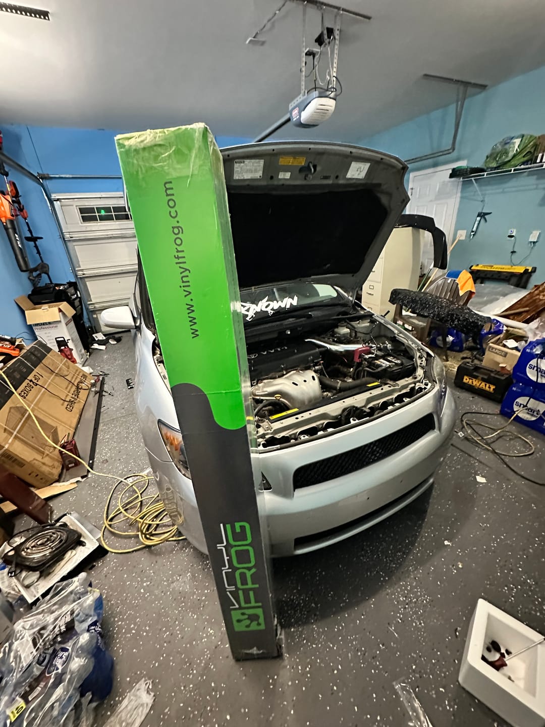 Customer photo review of Satin Chrome Silk Ultramarine Vinyl Wrap