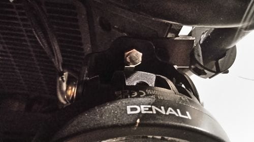 Customer photo review of Driving Light Mount - Articulating Bar Clamp 21mm-29mm, Black
