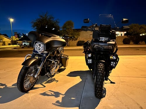 Customer photo review of Driving Light Mount - Articulating Bar Clamp 21mm-29mm, Black
