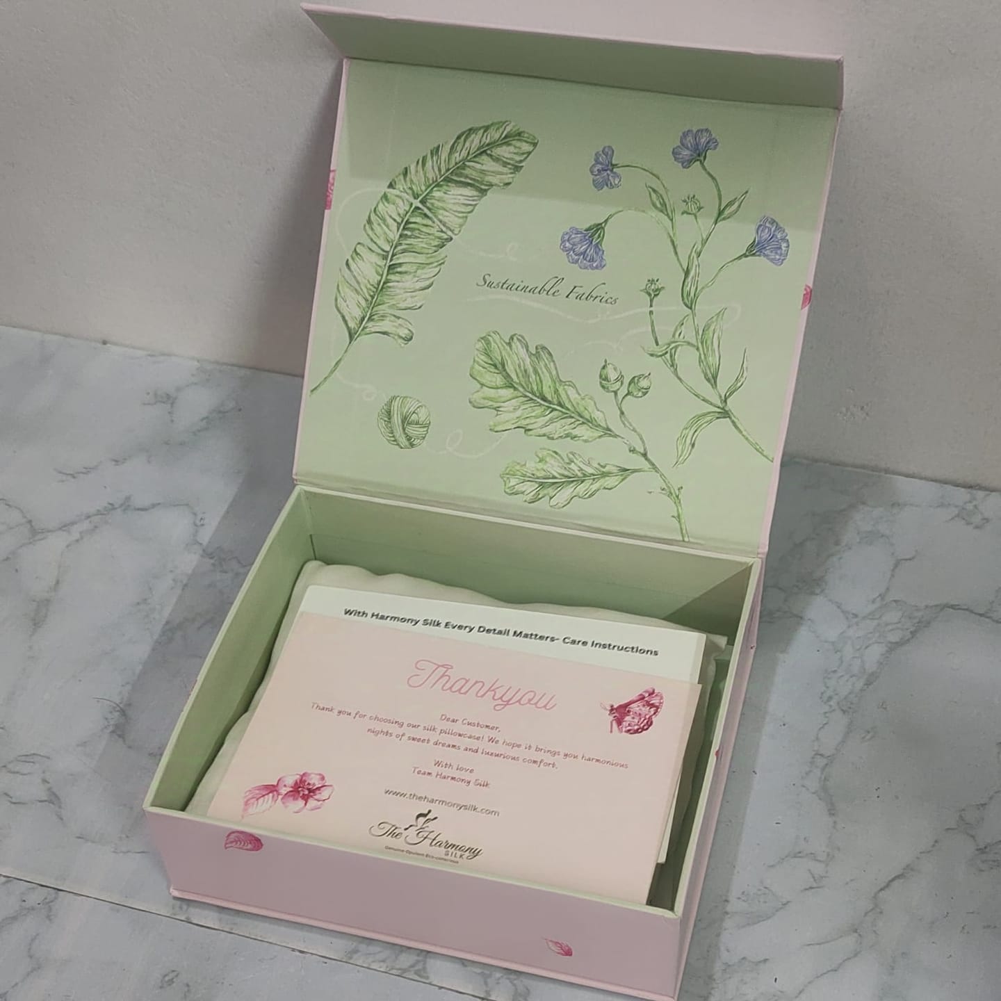 Customer photo review of 100% Pure & Natural Modal Ahimsa Silk Pillowcase -Sustainably Sourced - Harmony Silk