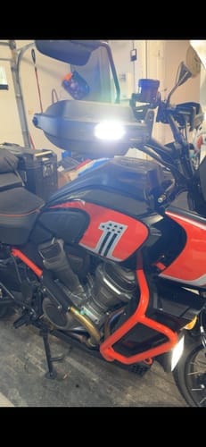 Customer photo review of Plug-&-Play T3 Turn Signal Handguard Kit for Harley-Davidson Pan America 1250