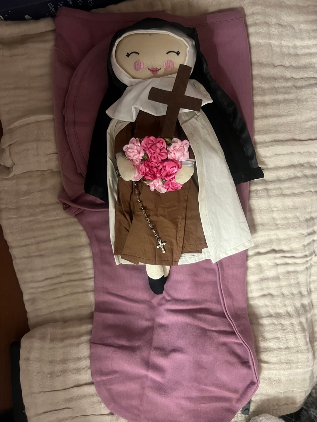 Customer photo review of St. Thérèse of Lisieux Rag Doll