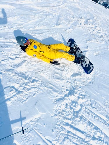Customer photo review of Women's Yellow Breathable Multi-Pocket Loose-Fit One-Piece Snow Suits