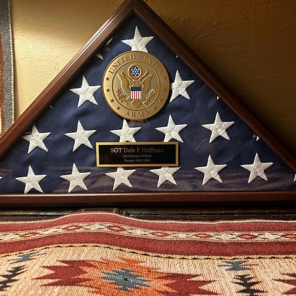Customer photo review of Personalized Flag Display Case