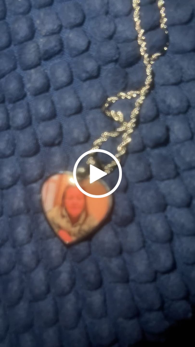 Customer video review of Engravable Heart Necklace With Picture