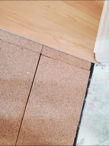 Customer photo review of 1/2" (12mm) Cork Underlayment Sheets
