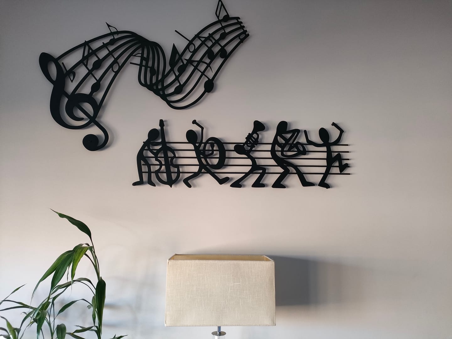 Customer photo review of Décoration Murale en Métal - Notes de musique