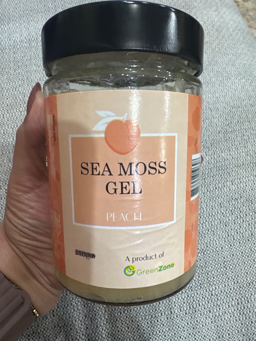 Customer photo review of Sea Moss Gel with Peach (540gm)