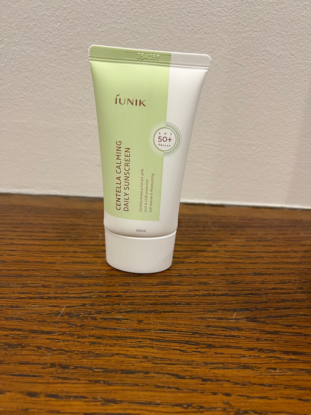 Customer photo review of Nomierinošs saules aizsargkrēms ar Āzijas centellu iUNIK Centella Calming Daily Sunscreen