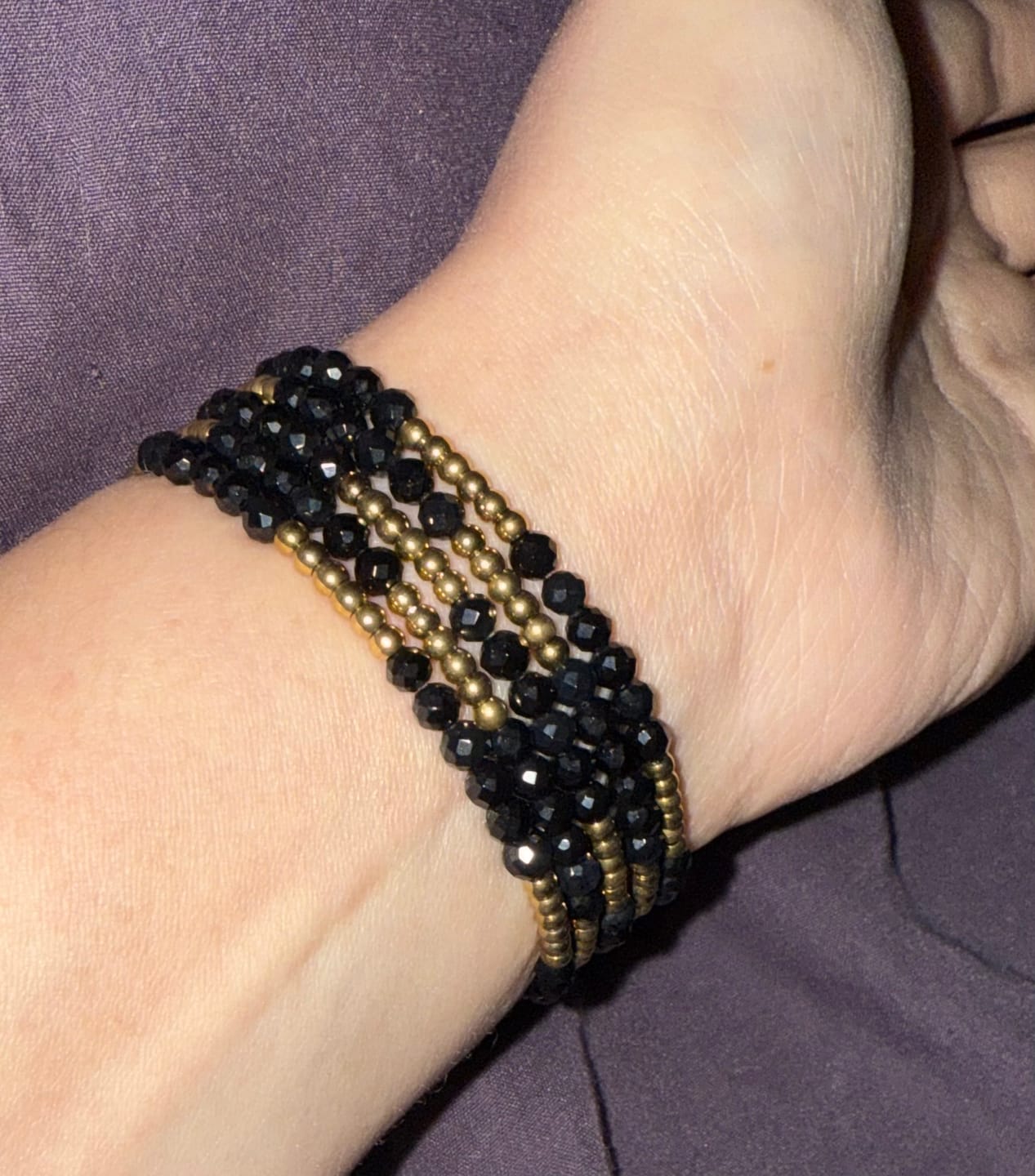 Customer photo review of Luxury Link Stretch Apple Watch Strap