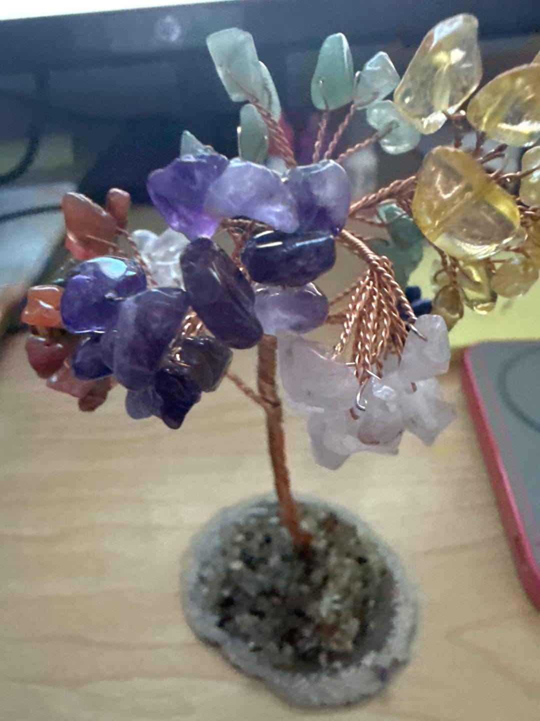 Customer photo review of Natural Crystal Tree Of Life Decor
