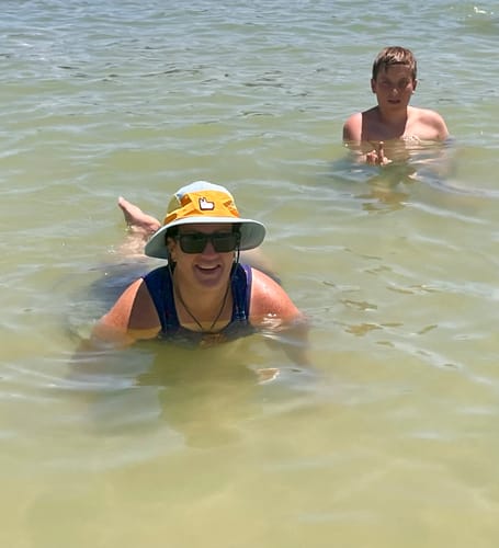 Customer photo review of Mum's Pav Wide Brim Surf Hat UPF 50+