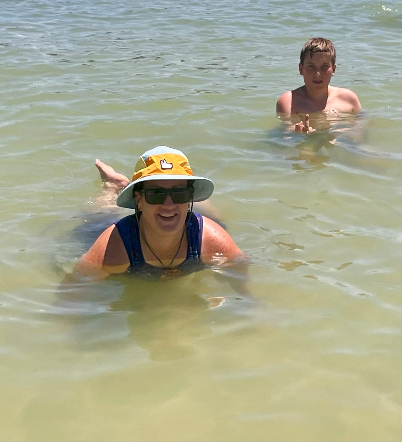 Customer photo review of Mum's Pav Wide Brim Surf Hat UPF 50+