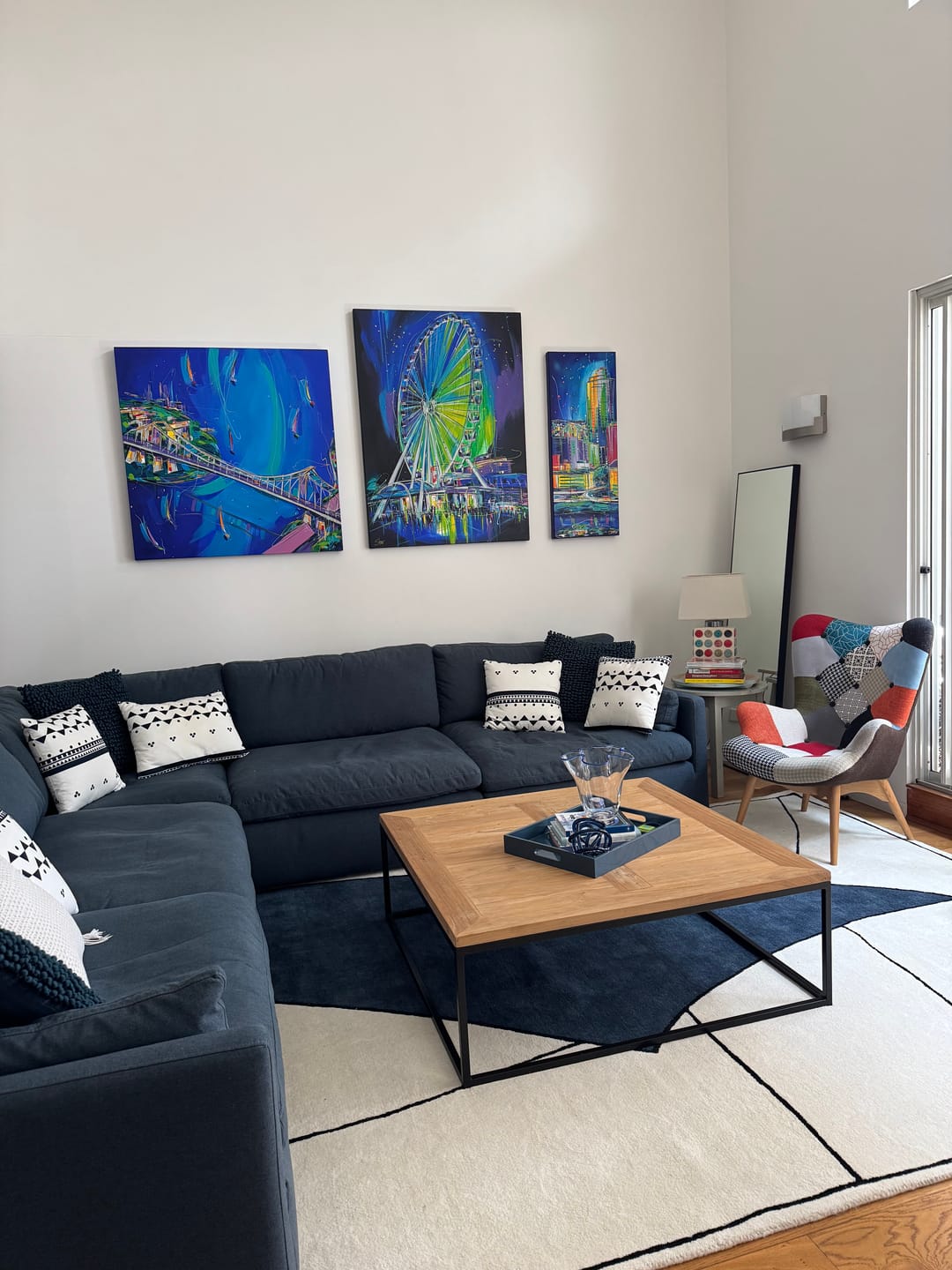 Customer photo review of Shale Blue Wool Rug