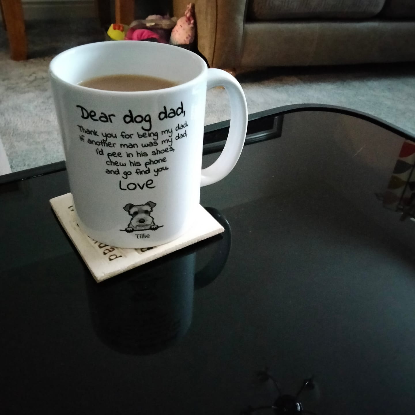 Customer photo review of Dear Dog Parent - Personalised Mug