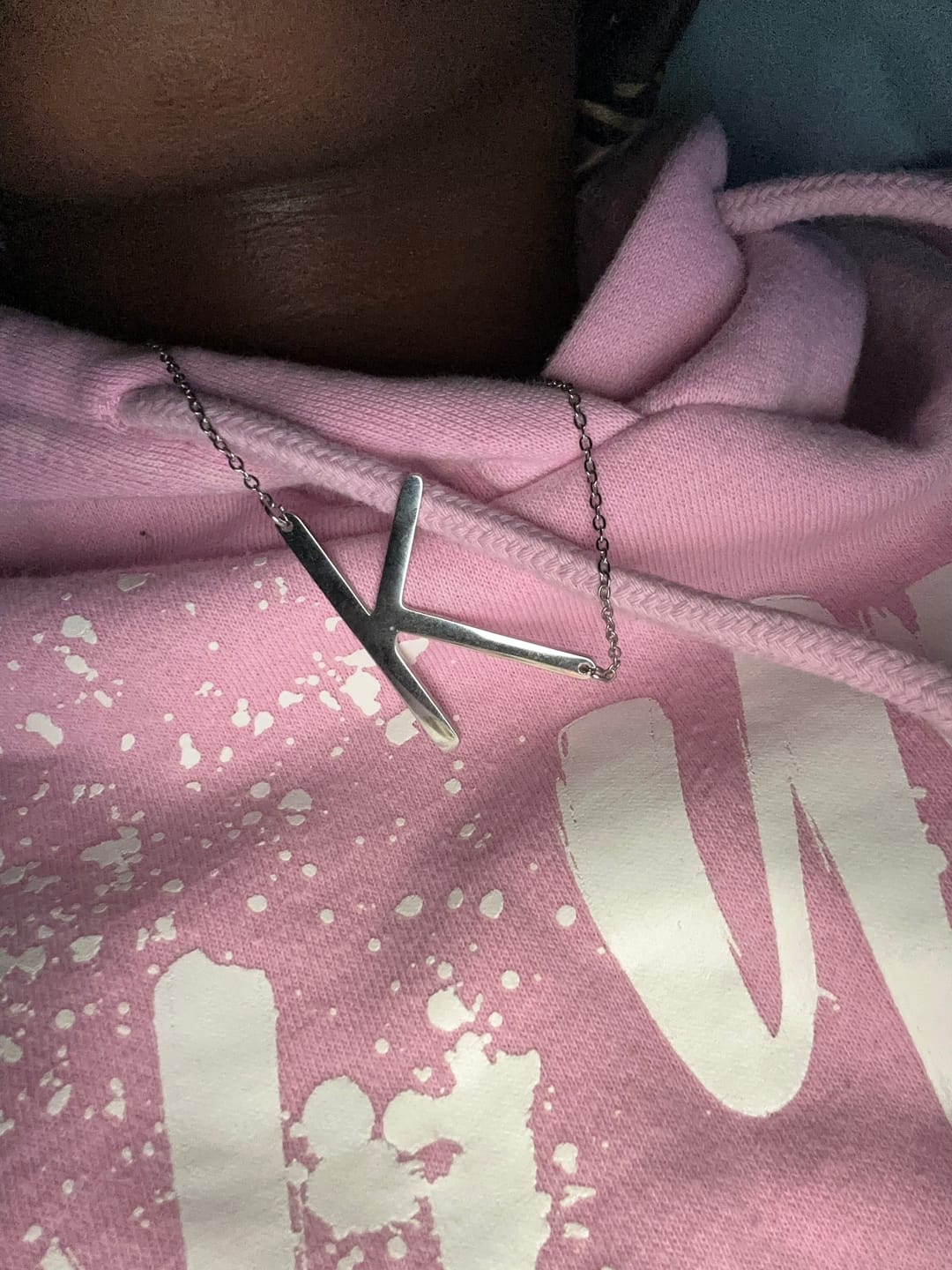 Customer photo review of Large Letter Necklace