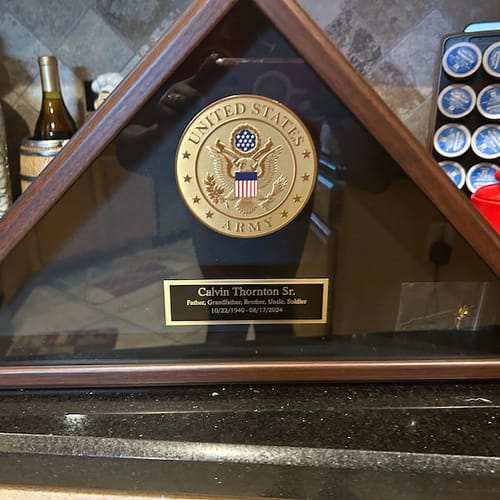 Photo published with Traci's review of Personalized Flag Display Case