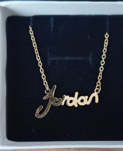 Customer photo review of Handwritten Name Necklace