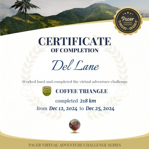 Customer photo review of Coffee Triangle Virtual Challenge