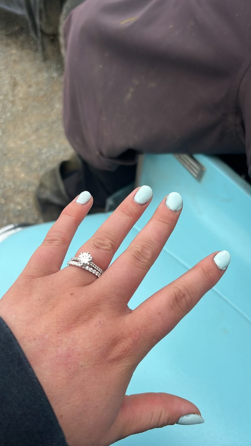 Customer photo review of 2mm Moissanite Diamond Eternity Anniversary Band Ring