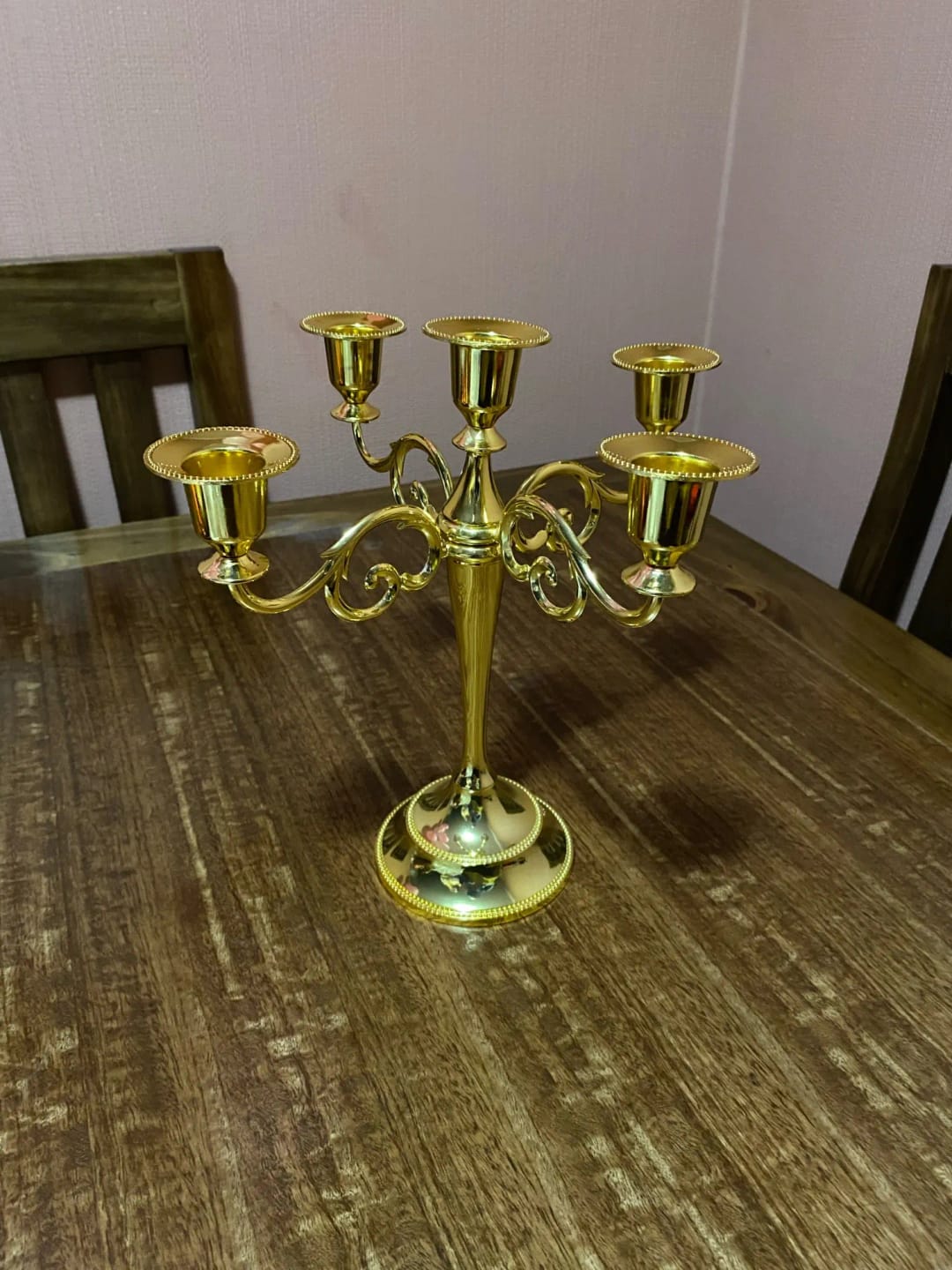 Customer photo review of Antique Bronze Candelabra Five-Arm Retro — Bronze | KIMLUD