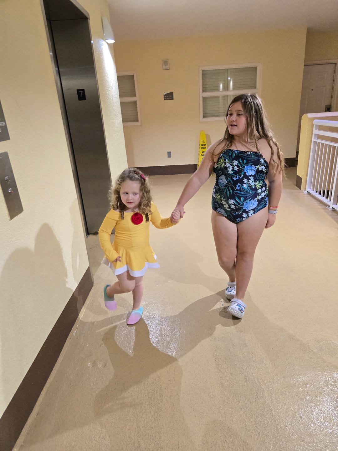 Customer photo review of Red Rose Rash Guard Swim Set