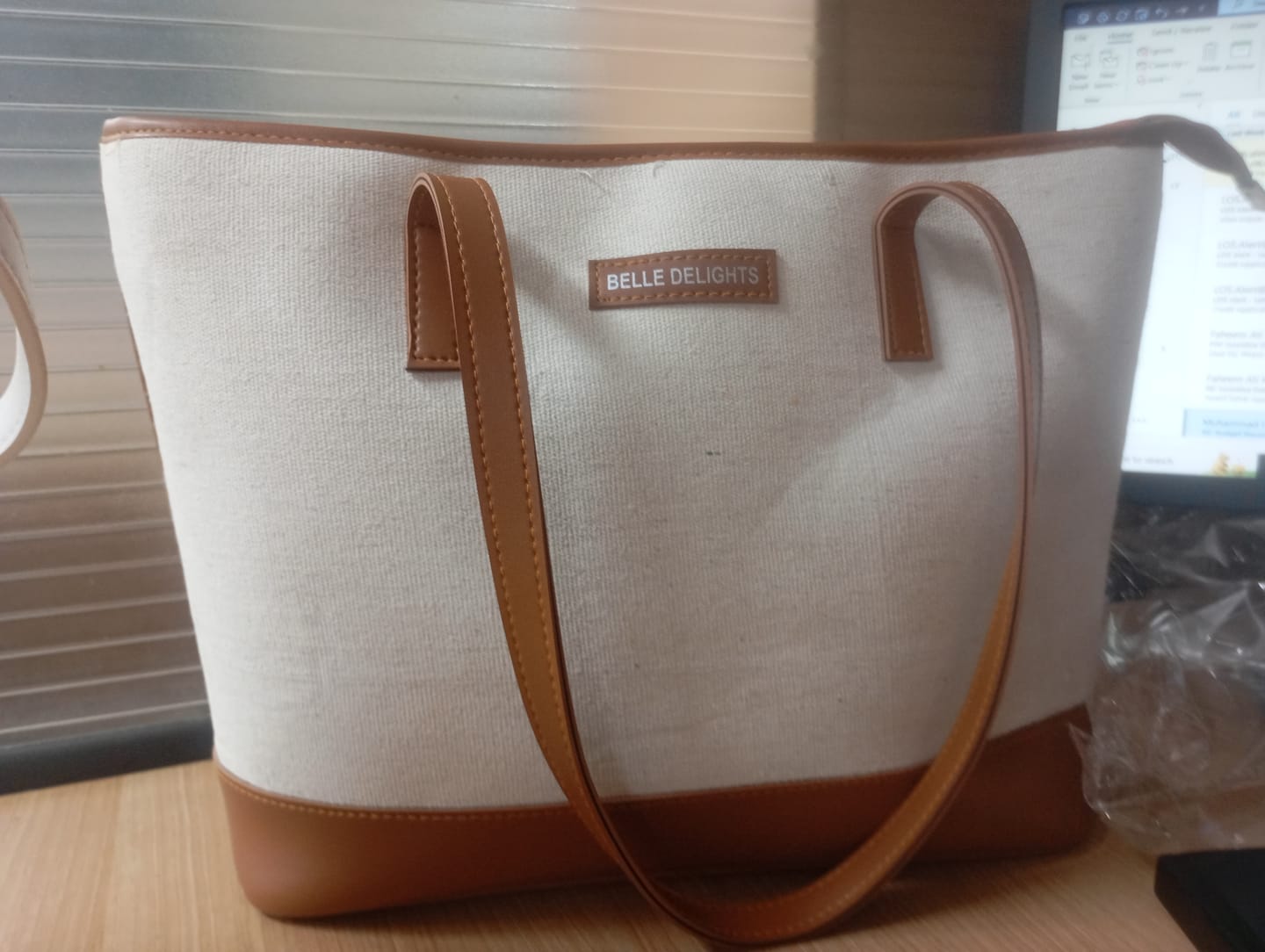 Customer photo review of TOTE BAG BROWN
