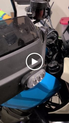 Customer photo review of Plug-&-Play T3 Turn Signal Handguard Kit for Harley-Davidson Pan America 1250