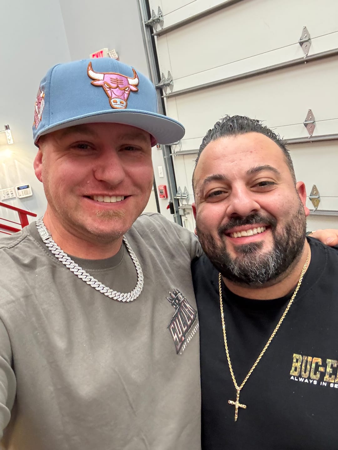 Customer photo review of 20mm Monaco Chain - White Gold