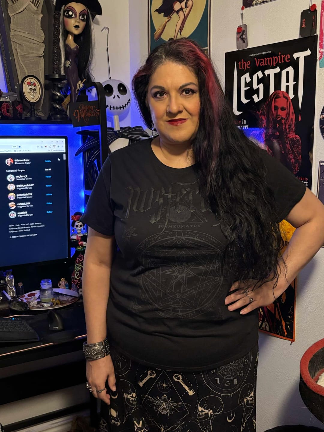 Customer photo review of NOSFERATU Occult Fitted T-shirt in Black