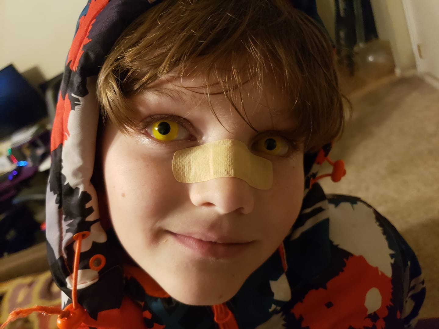 Customer photo review of Halloween Yellowout Coloured Contact Lenses