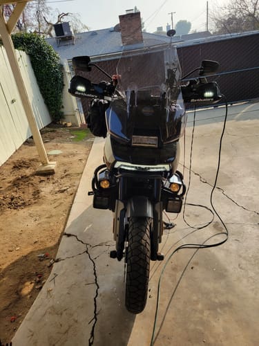 Customer photo review of Plug-&-Play T3 Turn Signal Handguard Kit for Harley-Davidson Pan America 1250