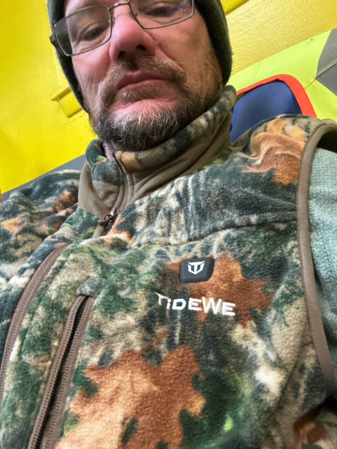 Customer photo review of ThermCore Men's Heated Vest Double-Sided Polar Fleece Hunting Vest