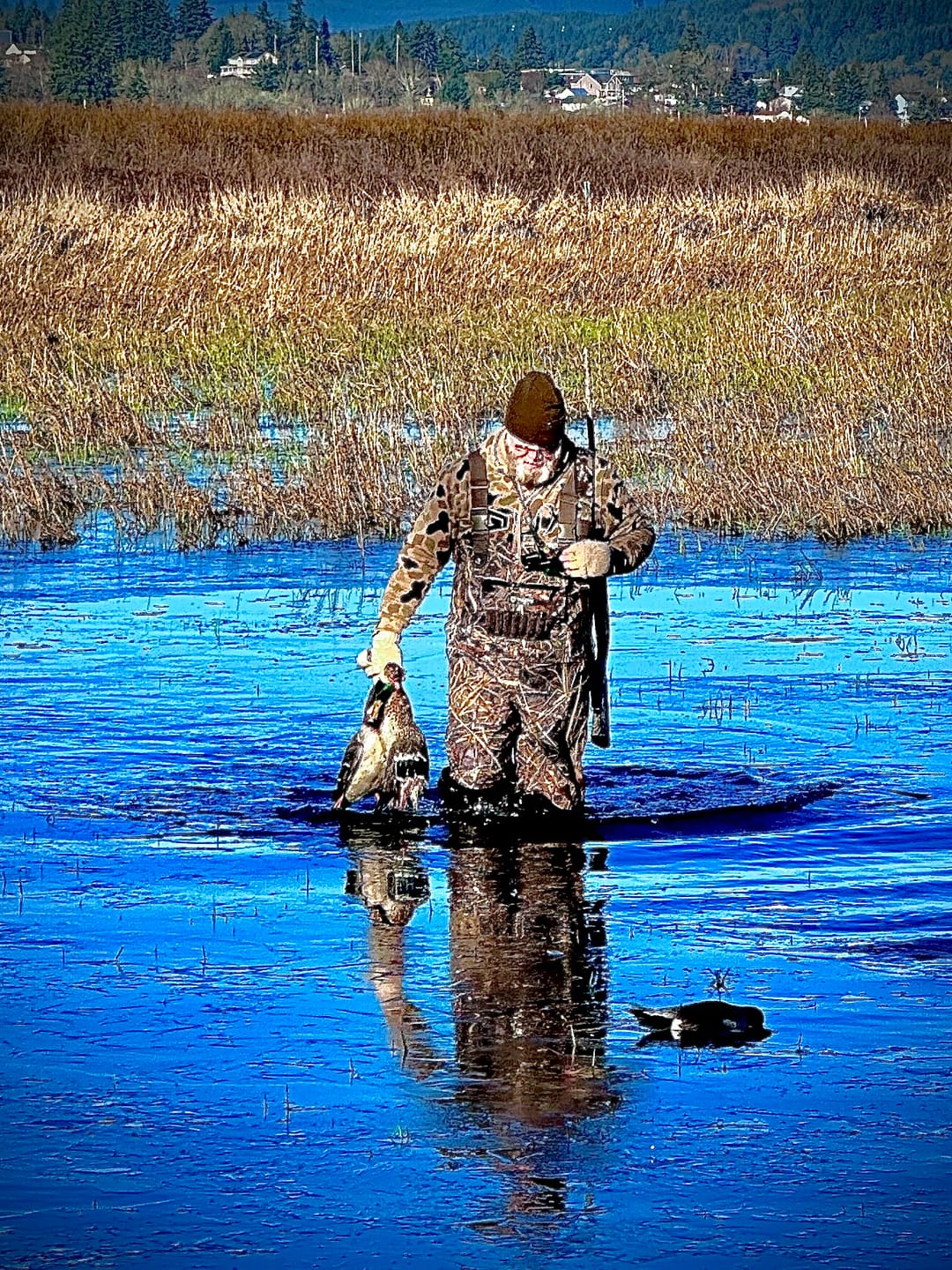 Customer photo review of AquaWade Duck Waterfowl Hunting Breathable Chest Waders