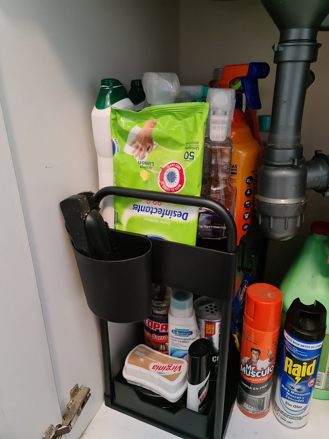 Customer photo review of Organizador Bajo Lavaplatos 2 Niveles Negro Just Organizer