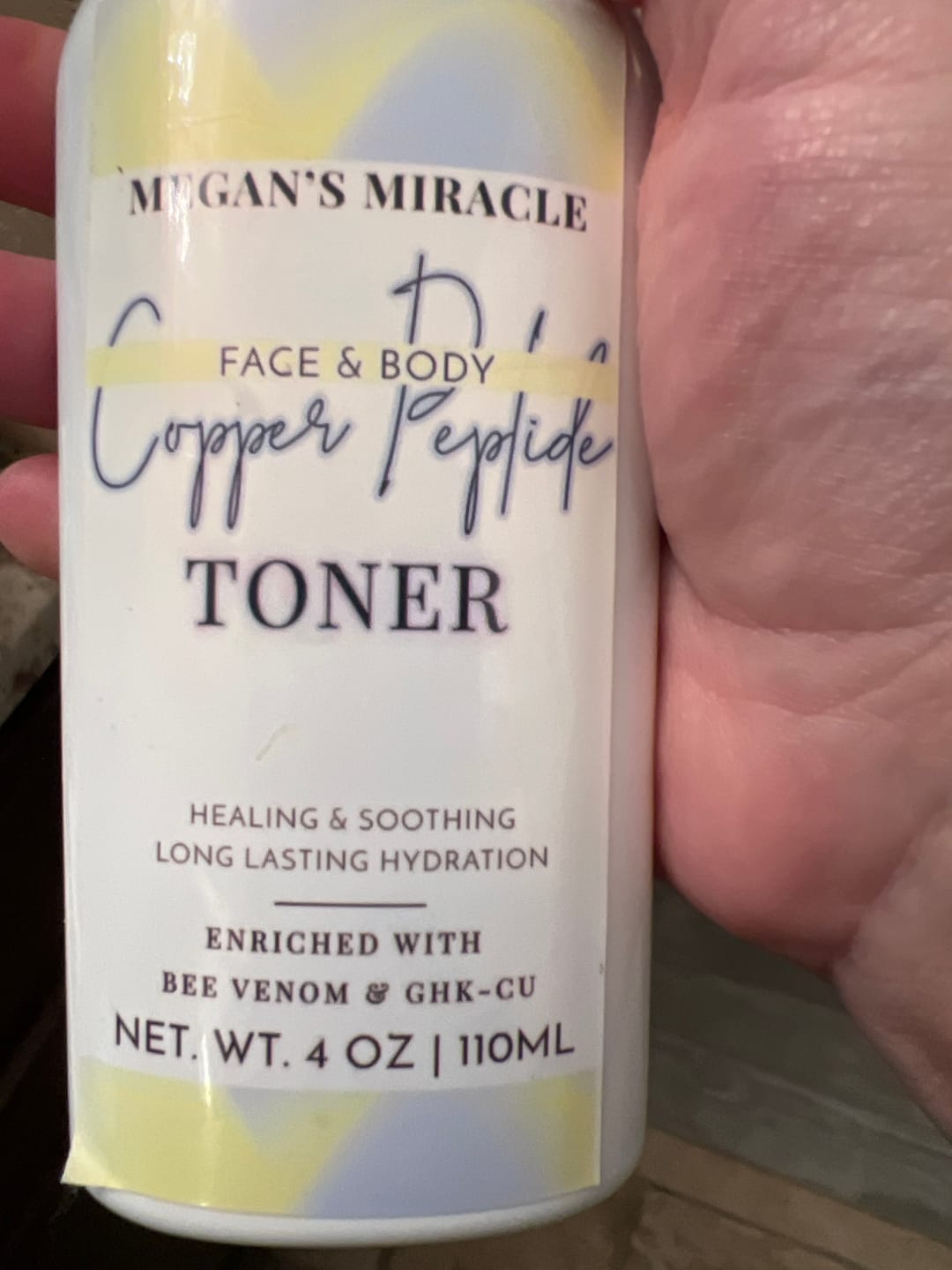 Customer photo review of Copper Peptide Toner