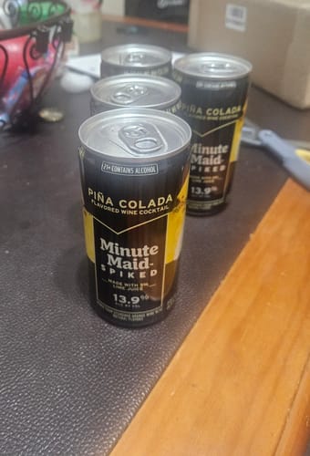 Customer photo review of Minute Maid Spiked Pina Colada Flavored Wine Cocktail (200ml can)