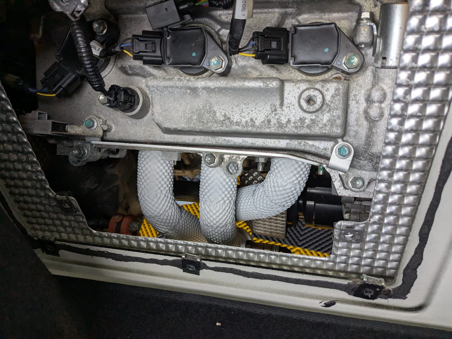 Customer photo review of Premium Heat Insulation Motorsports Header By Aerie Performance