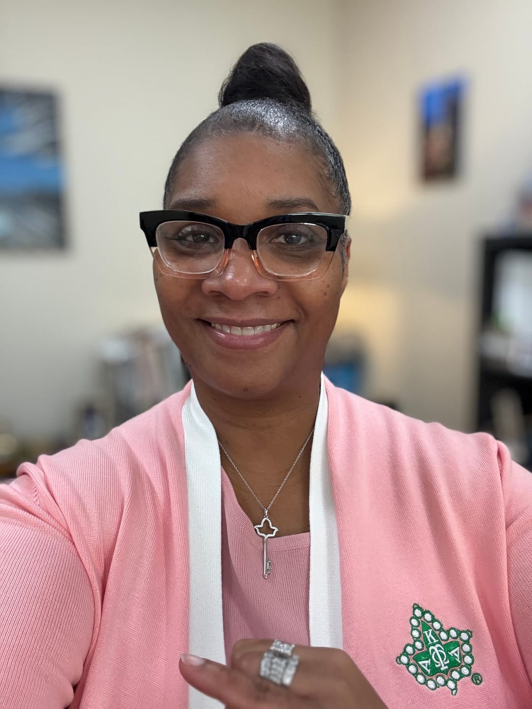 Customer photo review of AKA Ivy Leaf Key Necklace