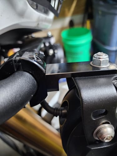 Customer photo review of Driving Light Mount - Articulating Bar Clamp 21mm-29mm, Black