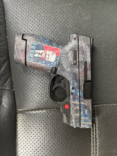 Customer photo review of Limited Edition TRUMP GUN Decal Grip