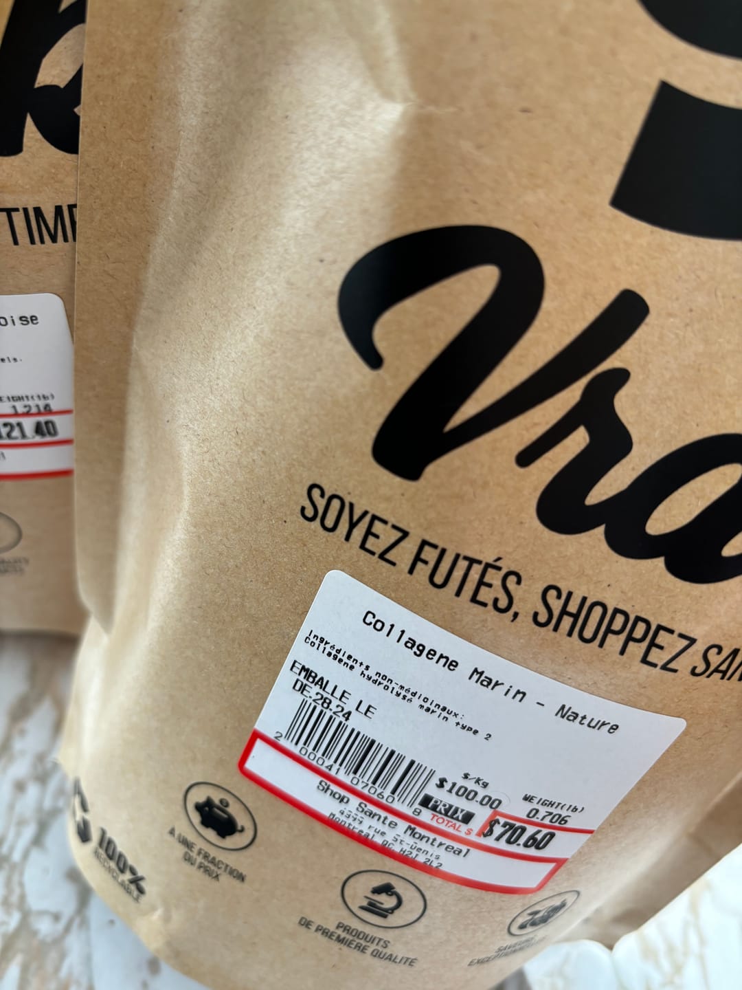 Customer photo review of VRAC - Collagène Marin (100g)