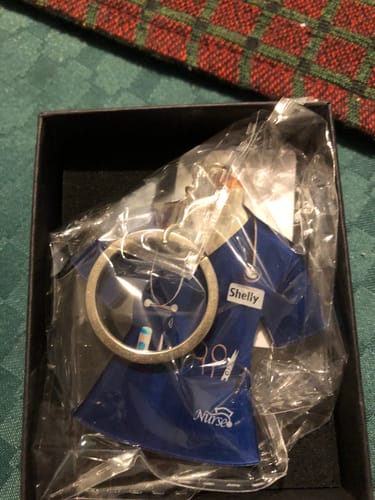 Customer photo review of Nurse Uniform Custom Name Personalized Keychain