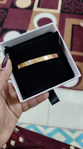 Customer photo review of Crystal Love Bangle Bracelet