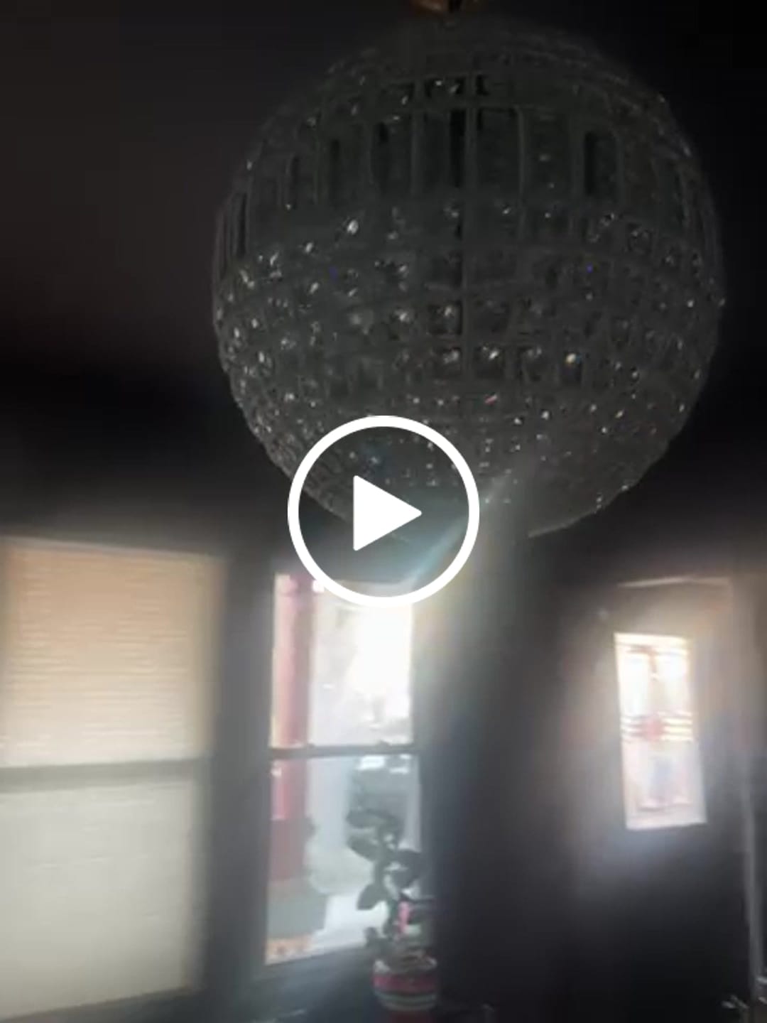 Customer video review of French Antique Brass Crystal Globe Chandelier