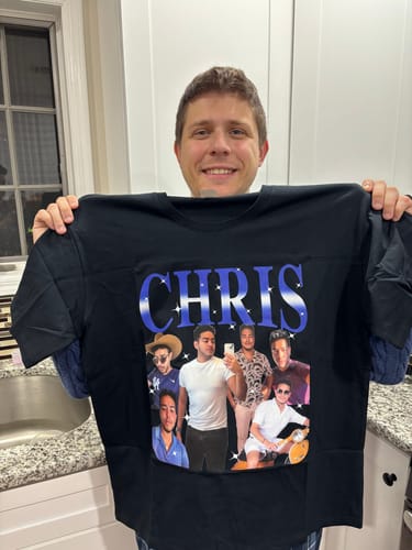 Customer photo review of CUSTOM VINTAGE TEE