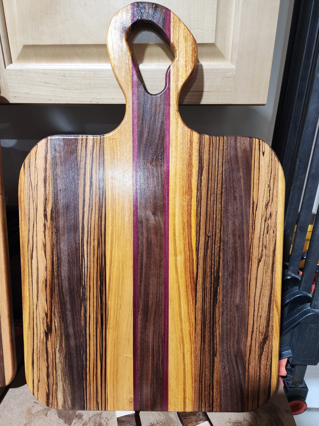Customer photo review of Organic Handle Acrylic Router Template